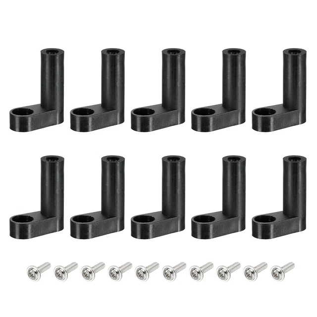 PCB Plástico Fijo Pies Circuito Placa Separador Negro Espaciador 25mm, 20 Set
