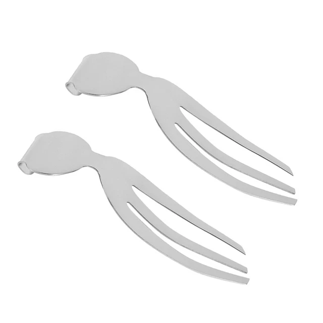 2 un. servidores de ensaladas pinzas servidor de ensaladas de acero inoxidable cuchara de frutas pinzas para alimentos