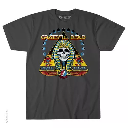 GRATEFUL DEAD-EGYPT 78-SKULL-T-SHIRT S,M,L,XL,2X Garcia,Wier,Lesh,Kreutzman,Hart