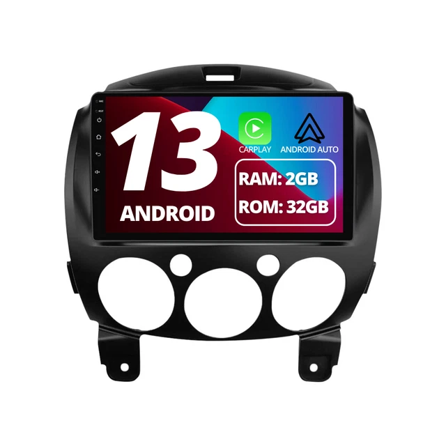 Mazda 2 2007-2014 Wireless Apple CarPlay & Android Auto 9 Inch Kit