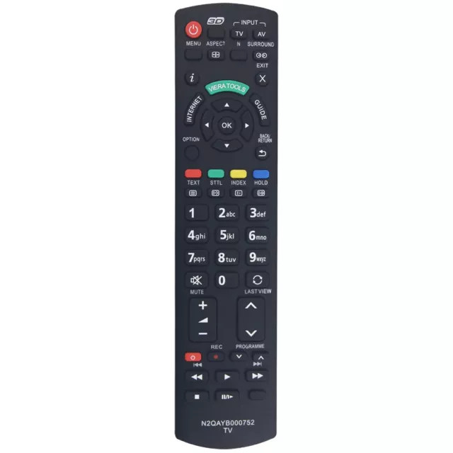 Replaced TV Remote N2QAYB000752 for (KS08) Panasonic LCD Smart TX TV