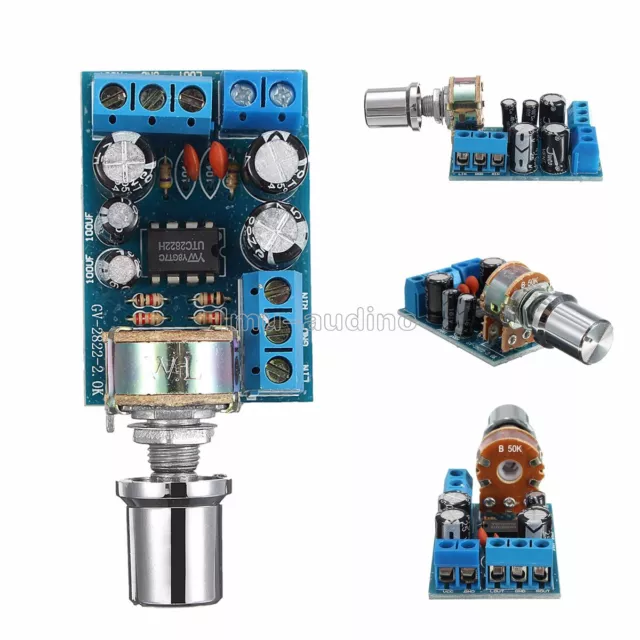 TDA2822M Mini 2.0 Channel 1W×2 Stereo Audio Power Amplifier Board DC 5V 12V CAR