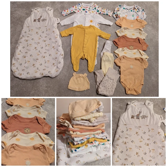 Newborn/ 0-1 / 0-3 / Gender Neutral / Unisex / Baby Clothes Bundle / Yellows