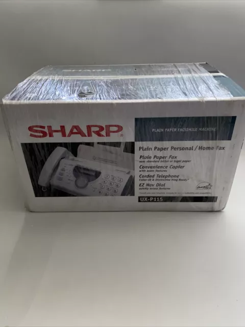 Sharp UX-P115 Plain Paper Fax Machine Phone Copier Facsimile Home Office NEW NIB