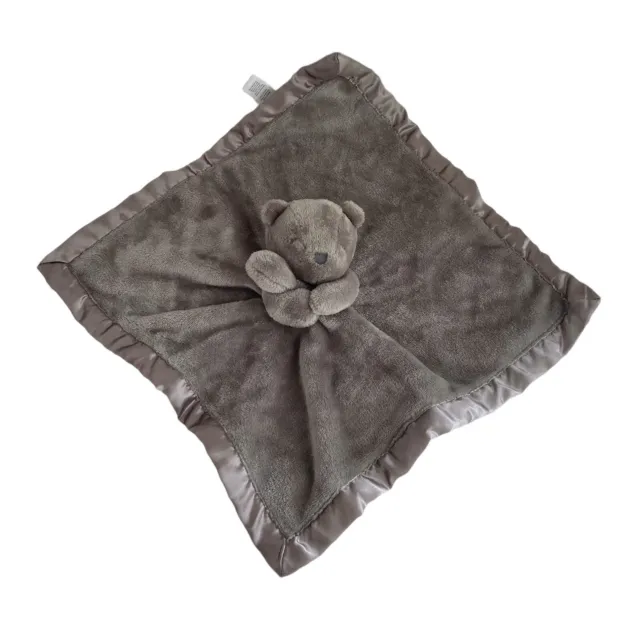 Carter's Dark Charcoal Gray Teddy Bear Lovey 14.5" Baby Security Blanket