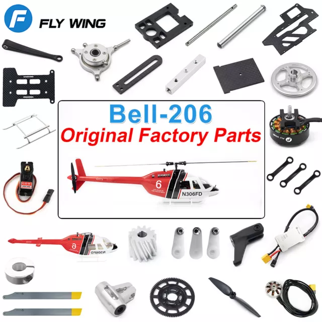 Original Fly Wing Bell-206 RC Helicopter Parts Blade Motor Servo ESC Fuselage