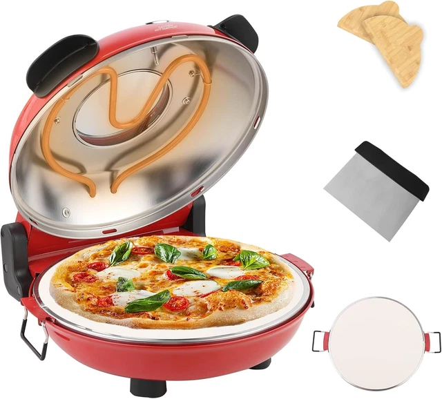 Forno Per Pizza Elettrico YIBAKE - Con Pietra Ceramica 31 Cm, Fino A 420°C, Include Pala E Raschietto - Foto 9