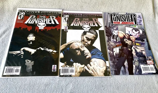 The Punisher Vol. 6 , 10, Marvel Knights & War Journal Vol. 5 Comics Lot Of 3