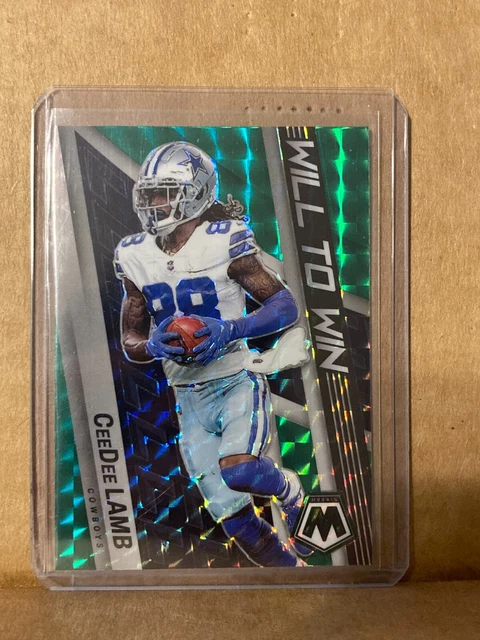 CeeDee Lamb 2022 Panini Mosaic Will To Win Green Prizm WW-18