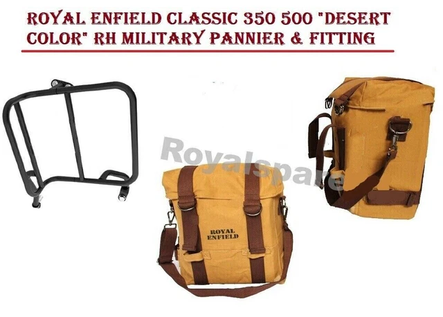 Royal Enfield Classic 350 500 Desert Color RH Military Pannier & Fitting