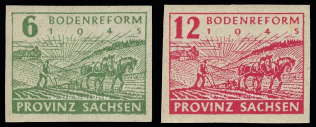 EBS Germany 1945 - Soviet Zone SBZ - Land Reform imperf. - Michel 85-86 MNH**