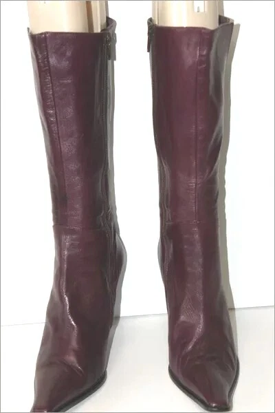 Bottines GEOX En Cuir Lisse Noir – Taille 35, état Impeccable, Mi-bottes Femme