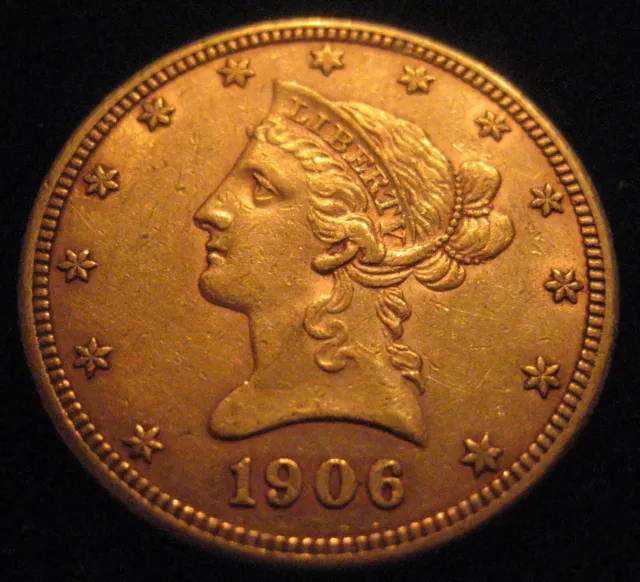 Mds Usa Ten 10 Dollars 1906 D "Coronet Liberty Head", Gold #Ps