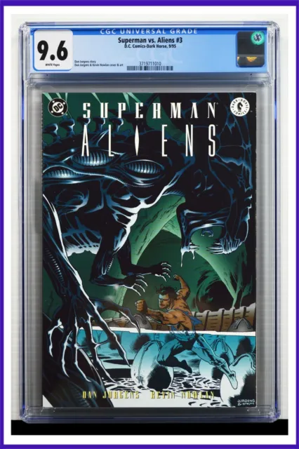 Superman vs. Aliens #3 CGC Graded 9.6 DC Dark Horse September 1995 Comic Book