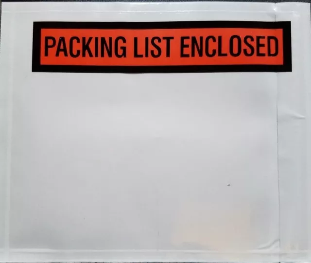 Packing List Envelopes 4.5"x5.5" Invoice Slip Pouch Self Adhesive Shipping Label