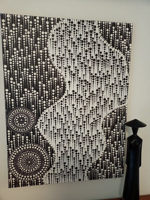 ABORIGINAL DOT ART Title Rain 249 00 PicClick AU