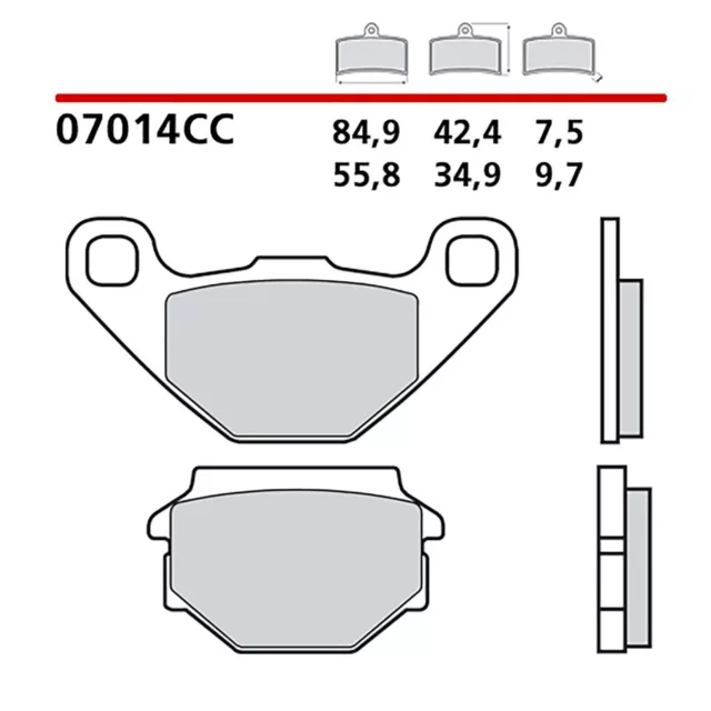 Brembo Kit Pastiglie Freno Posteriore Fantic Motor Caballero Supersei Motard 50