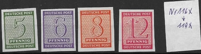 Alliierte Besetzung (SBZ) Nr. 116/19 x, postfrisch. Erhaltung siehe Bild.