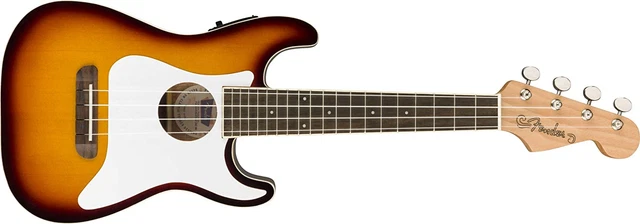 Fender Fullterton Strat Concert Ukulele, Walnut Fingerboard, Sunburst