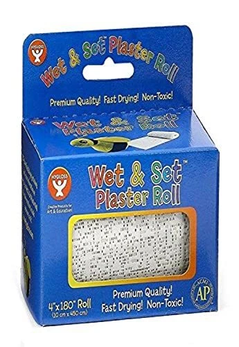 Hygloss húmedo y conjunto húmedo y conjunto de rollos de yeso para artesanías 4 pulgadas x 180 pulgadas blanco