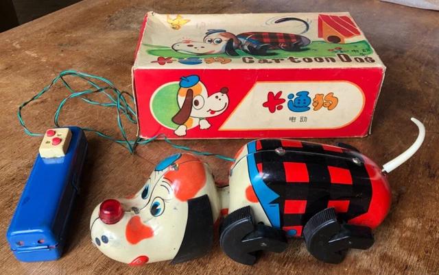 Hélicoptère mécanique à clé avec sa boîte origine Jouet ancien L : 20