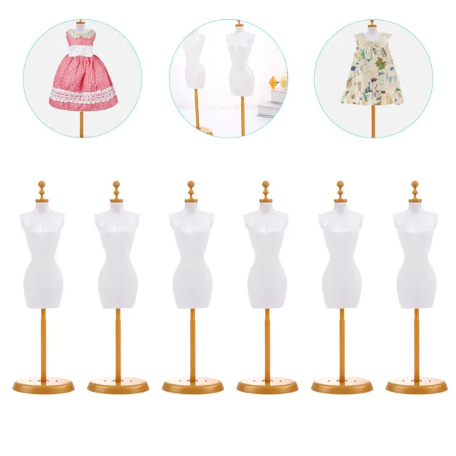 6 Pcs Dress Mannequin Stand Clothes Model Skirt Decorate 7.5x5x25cm White  Plastic - AliExpress