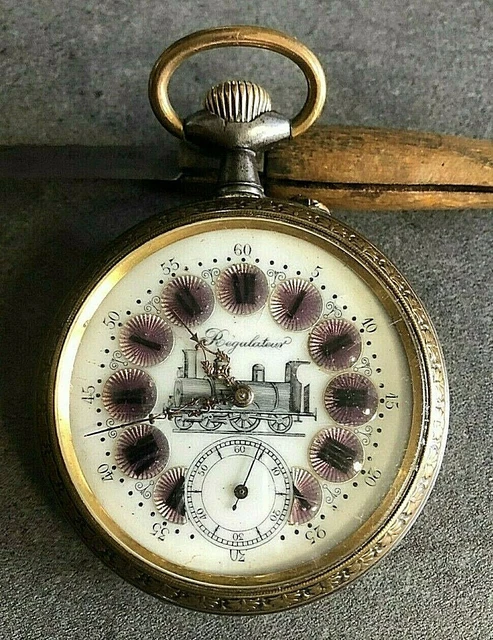 Montre Gousset Chemin De Fer Paul Hemmeler - Montre De Poche Vintage Occasion Bon état
