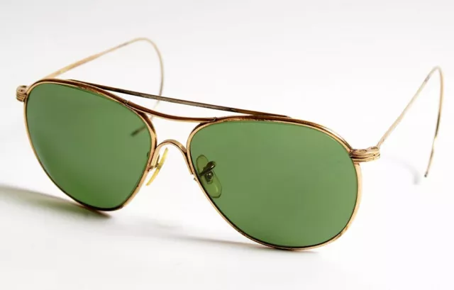 Occhiali da sole antichi AMERICAN OPTICAL. Occhiali da sole aviatore vintage. Pilot AO 6531