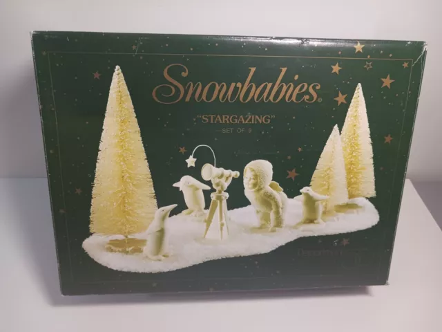 Dept.56 Snowbabies "Stargazing" Christmas Figurine 9 Piece Set