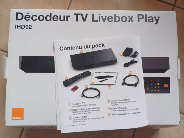 DECODEUR TV LIVEBOX PLAY et télécommande