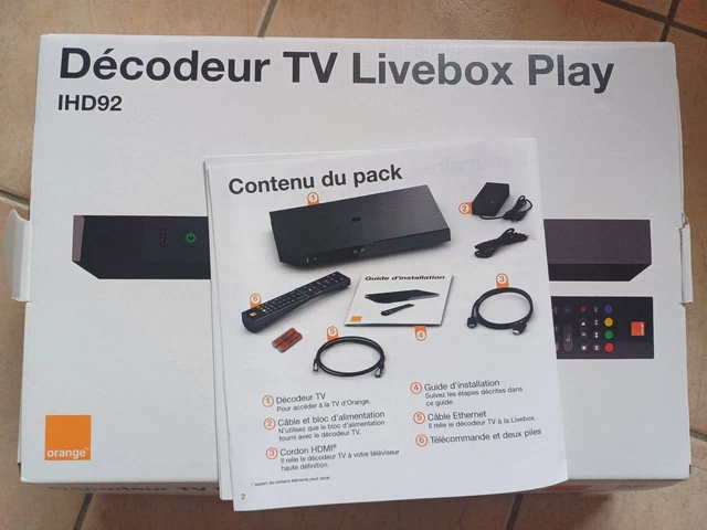 Télécommande Orange Pour Décodeur Livebox Play TV - Modèle IDH 92 - D'origine - En Bon état