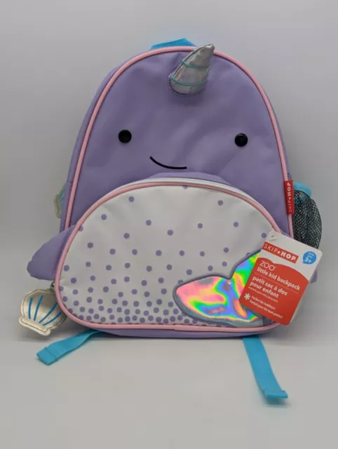 NWT Skip Hop Zoo Narwhal Little Kid Backpack Rare Age 3+ HTF Back To School