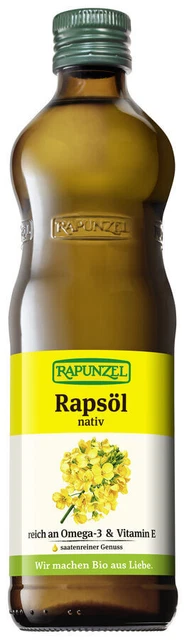 (4,98 EUR/l) Rapunzel Rapsöl nativ 6x500ml, BIO Speiseöl Raps