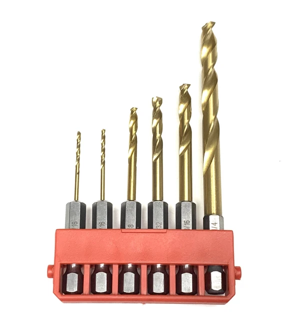 Milwaukee SHOCKWAVE IMPACT DUTY Titanium Drill Bit Set 6 Pc With Insert Holder