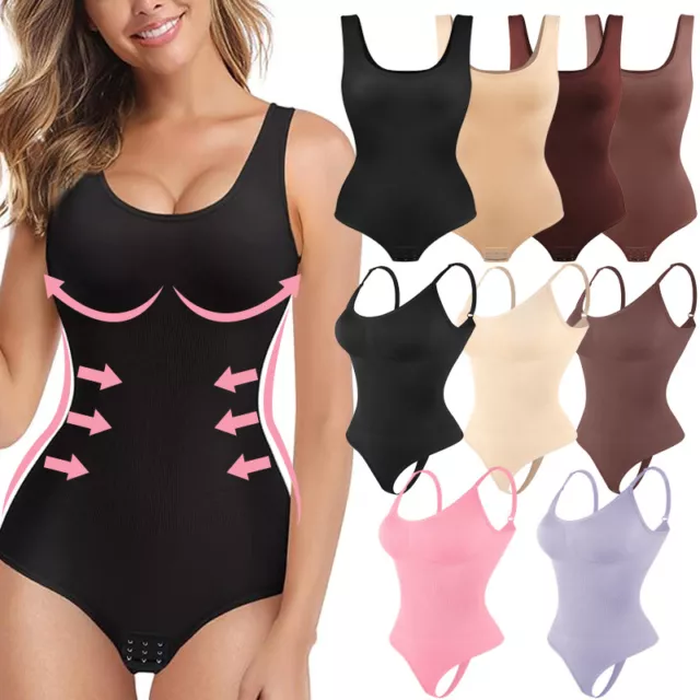 Women Compression Shapewear Bodysuit Body Shaper Tops Tummy Control Underwear