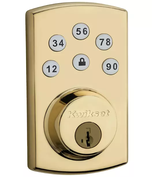 Kwikset Gold Powerbolt2 Touchpad Keyless Entry Deadbolt 99070-102