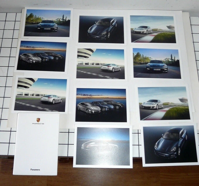set 12 CARTOLINE  - PORSCHE PANAMERA  promozionale pubblicita' auto cars