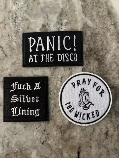 Panic at the Disco patches Set Of 3 Iron On