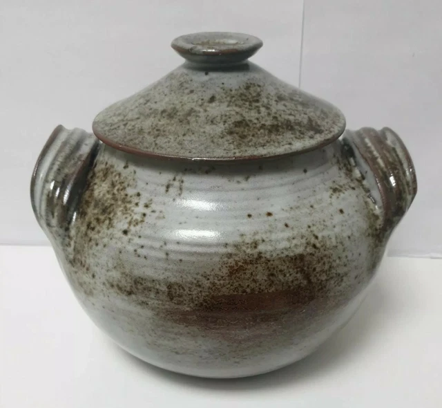 Soupiere céramique grand pot thierry chantal ROBERT gres du loir bleu pyrité