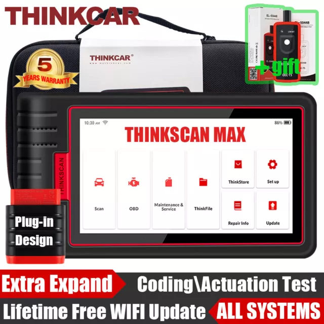 THINKCAR Thinkscan Max OBD2 Scanner Diagnostic Tool TPMS IMMO CODING Full System