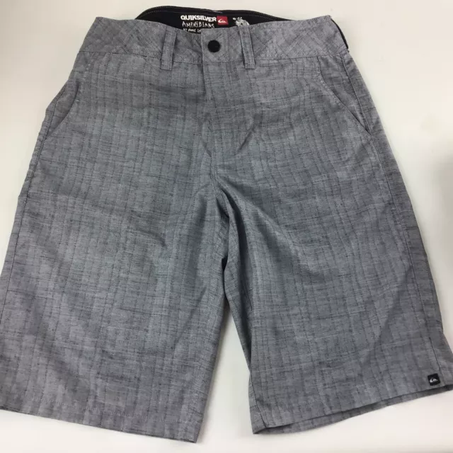 Quiksilver Amphibian Shorts Mens 30 Gray Hybrid  Stretch Swim Trunks DryFlight