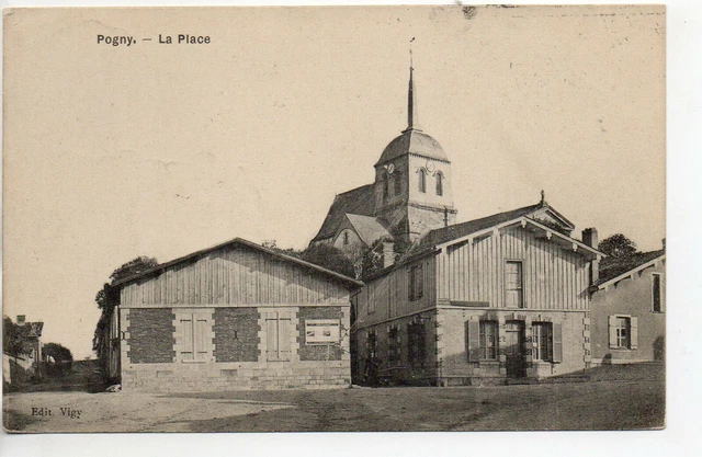 POGNY - Marne - CPA 51 - la place