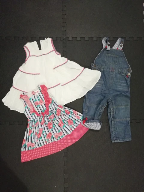 Pacchetto ragazze 2-3 anni, abiti e lettini in denim (regolabili), John Lewis, MS