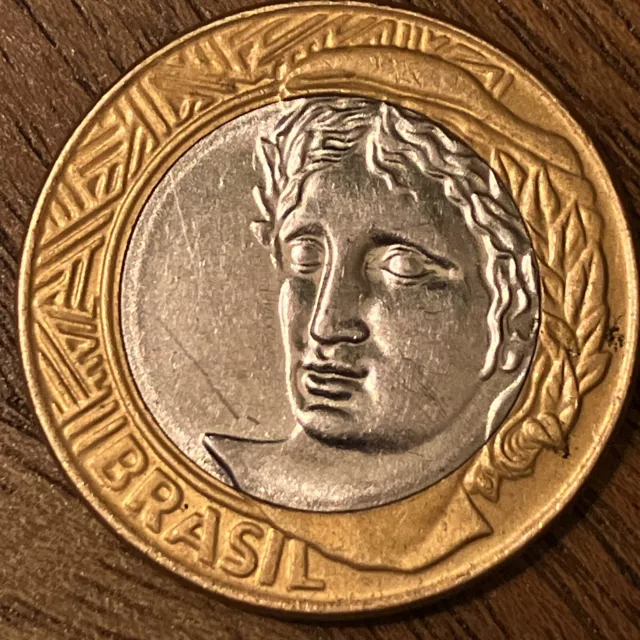 Coin, Brazil ,  ⭐️ Fine Condition, Rio de Janeiro, AU, Bi-Metallic, Brazil 🇧🇷