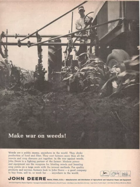 John Deere 1962 D 'Origine Publicité' Vintage Industrie Agricole Tracteurs