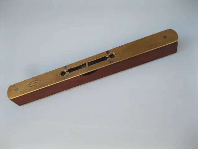 Very Nice Early John RABONE & Sons No. 1336 Mahogany & Brass Spirit Level