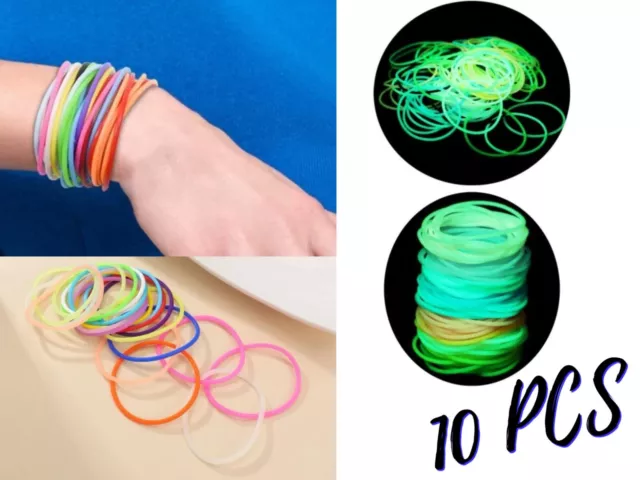 GUMMY BRACELETS Jelly Rubber Shag Bands Halloween Wristbands Party Dress Up