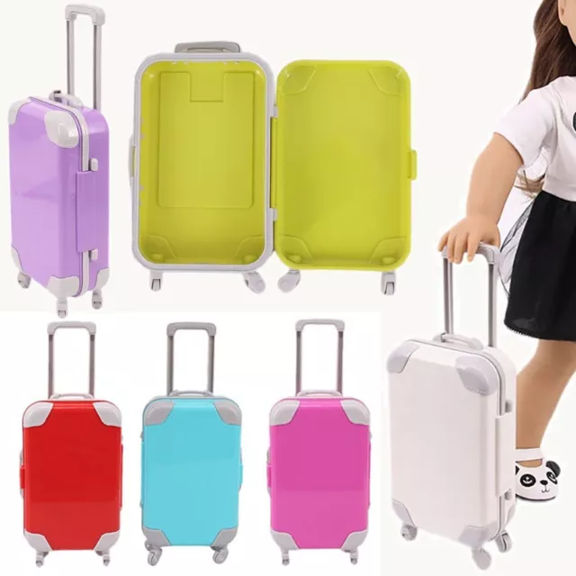 Photo Props Playing House Doll Trolley Trunk Miniature Luggage Dolls Accesories