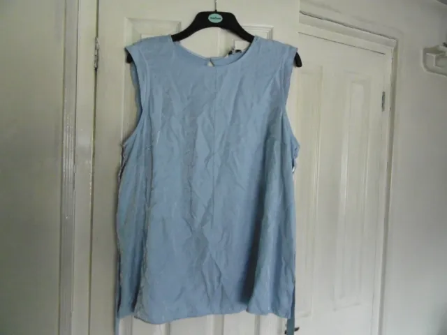 Next Size 22 Blue Sleeveless Top. New With Label.