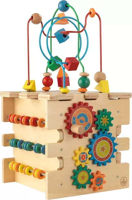 KidKraft Deluxe Aktivitätswürfel aus Holz Perlenlabyrinth Babys Kinder B-WARE